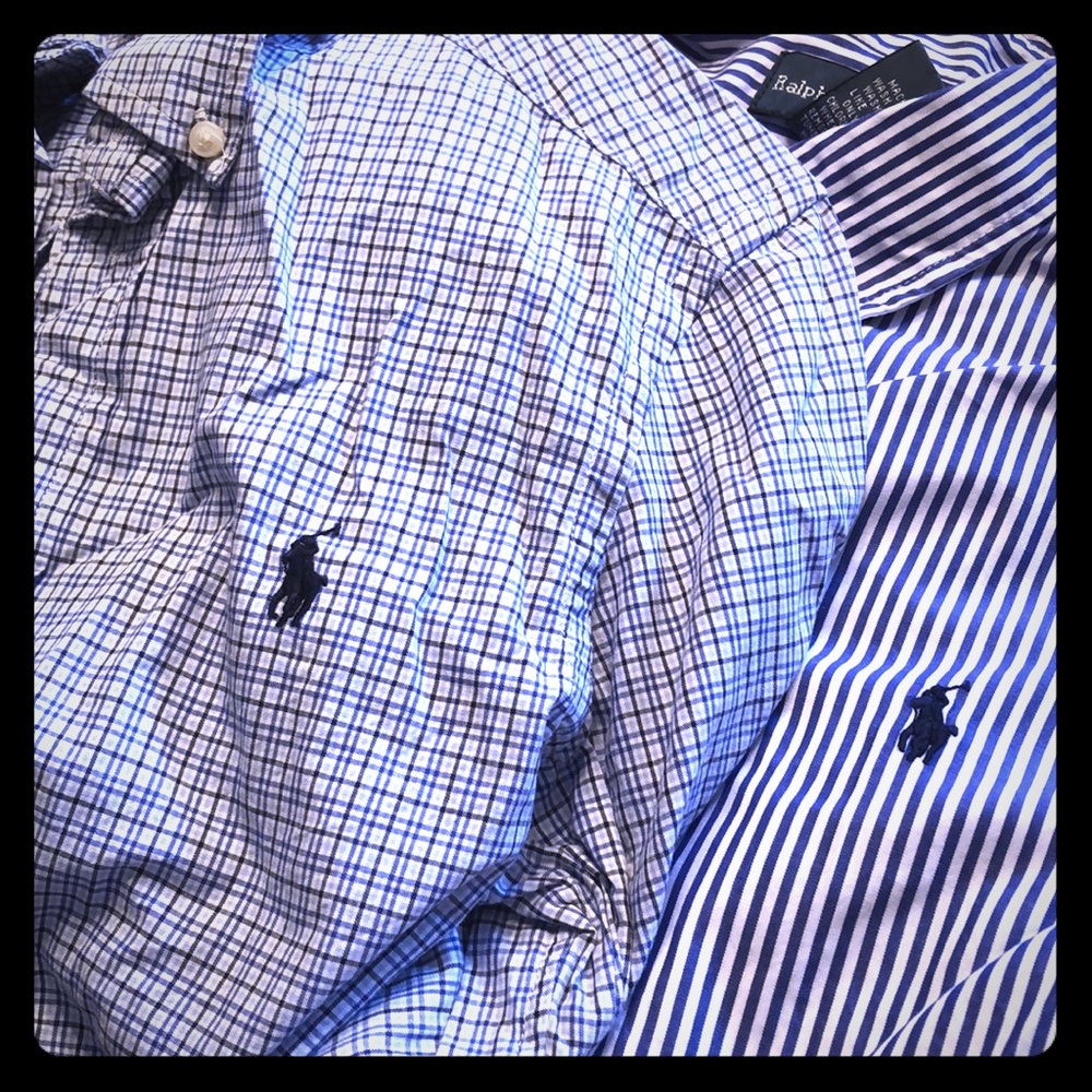 Buttoned down Ralph Lauren Polo shirts
